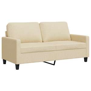 2místná pohovka krémová 140 cm textil - obrázek 2