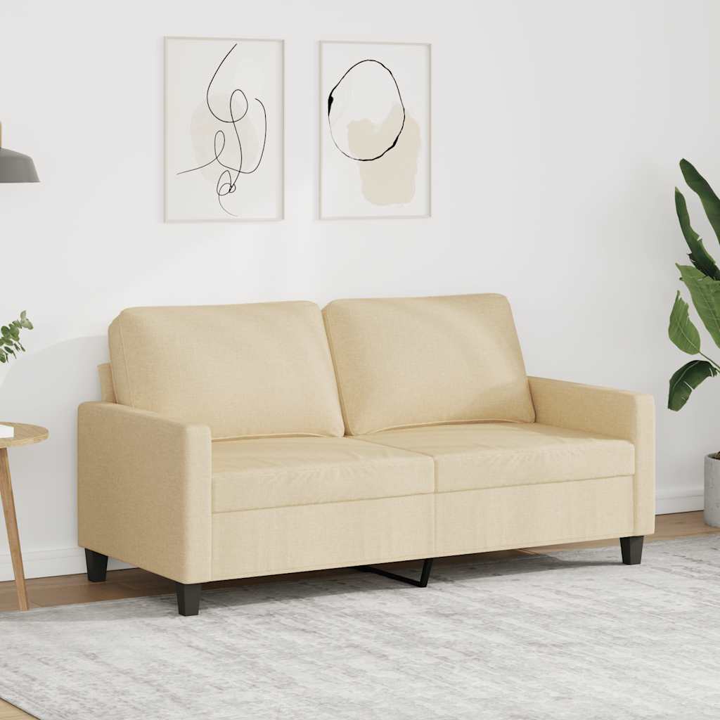 Thumbnail - vidaXL 2-Sitzer-Sofa Creme 140 cm Stoff