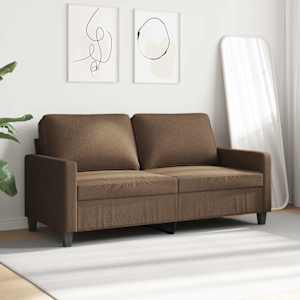 2místná pohovka hnědá 140 cm textil - obrázek 3