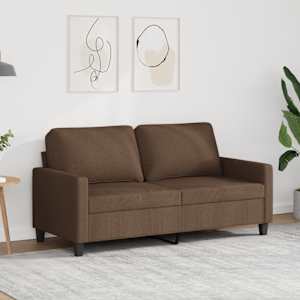 2místná pohovka hnědá 140 cm textil - obrázek 1