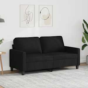 2místná pohovka černá 140 cm textil - obrázek 1