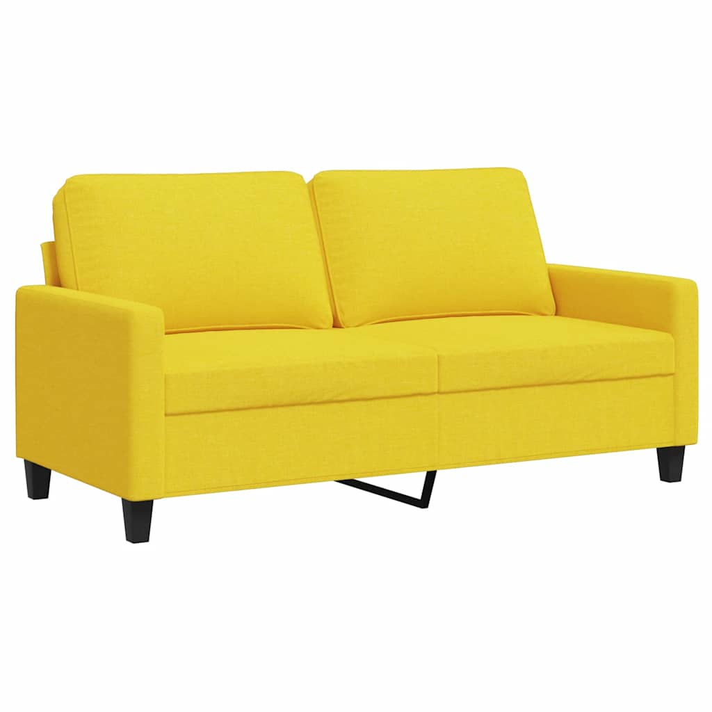 Thumbnail - vidaXL 2-Sitzer-Sofa Hellgelb 140 cm Stoff