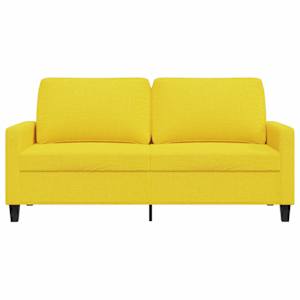 2místná pohovka světle žlutá 140 cm textil - obrázek 4