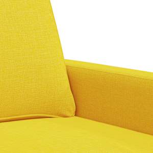 2místná pohovka světle žlutá 140 cm textil - obrázek 7