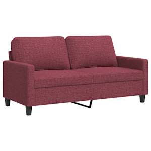 2místná pohovka vínová 140 cm textil - obrázek 2