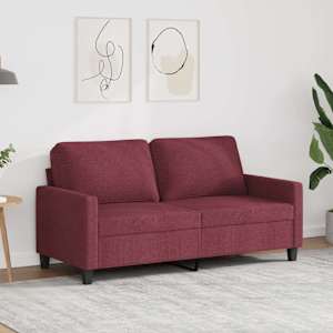 2místná pohovka vínová 140 cm textil - obrázek 1