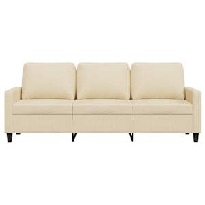 3místná pohovka krémová 180 cm textil - obrázek 4