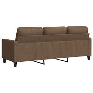 3místná pohovka hnědá 180 cm textil - obrázek 6