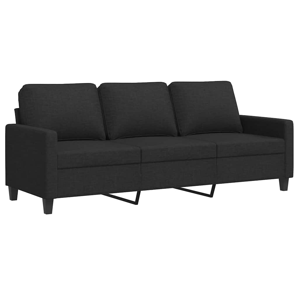 Thumbnail - vidaXL 3-Sitzer-Sofa Schwarz 180 cm Stoff
