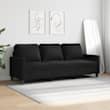 Canapé 3 Places Velours Noir VidaXL - Moderne Et Confortable - Pour Salon, Séjour Ou Balcon - 3