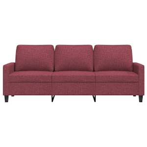 3místná pohovka vínová 180 cm textil - obrázek 4