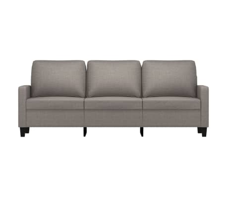 vidaXL Sofa 3-osobowa, kolor taupe, 180 cm, tapicerowana tkaniną