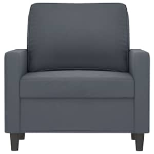 Křeslo tmavě šedé 60 cm samet - obrázek 3