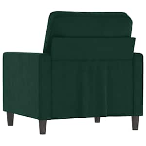 Křeslo tmavě zelené 60 cm samet - obrázek 5