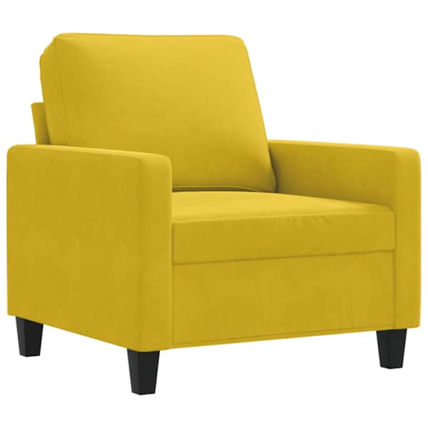 vidaXL tugitool, kollane, 60 cm, samet