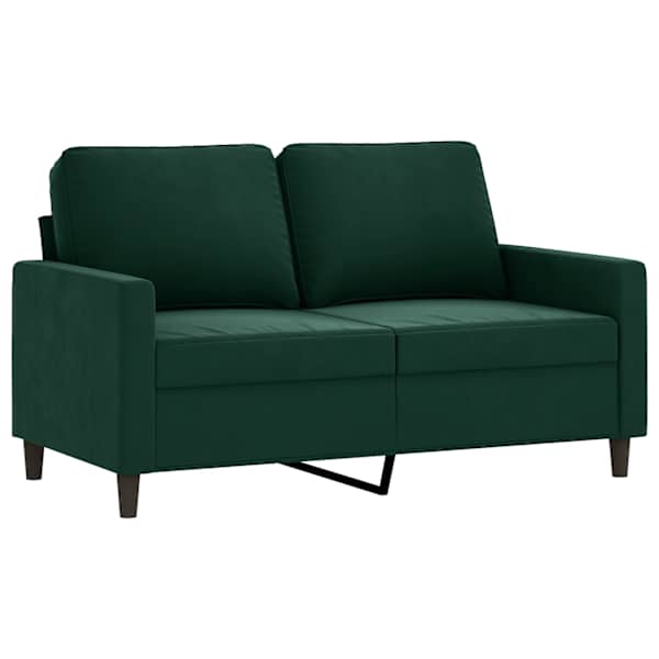 vidaXL 2-kohaline diivan, tumeroheline, 120 cm, samet
