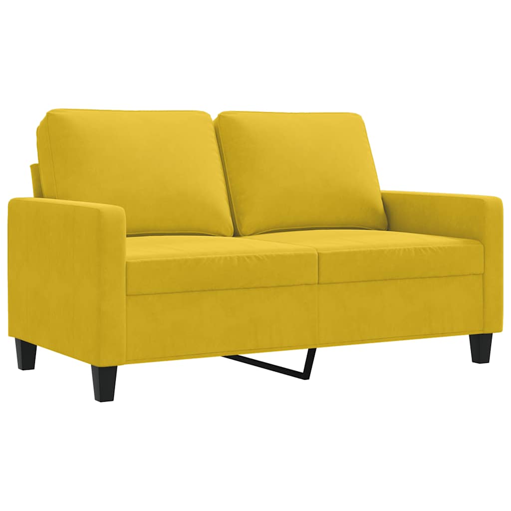 Thumbnail - vidaXL 2-Sitzer-Sofa Gelb 120 cm Samt