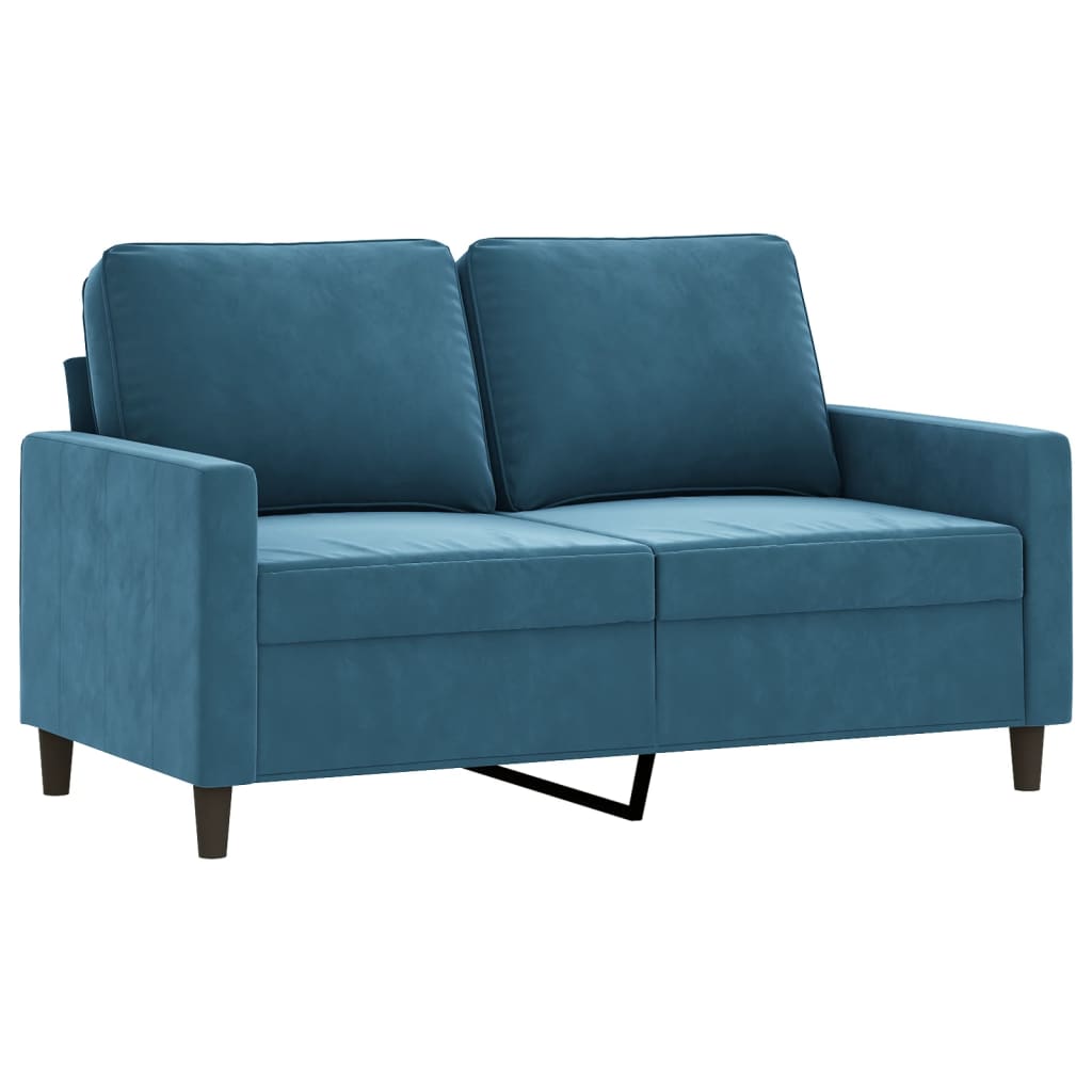 2-Sitzer-Sofa Blau 120 cm Samt