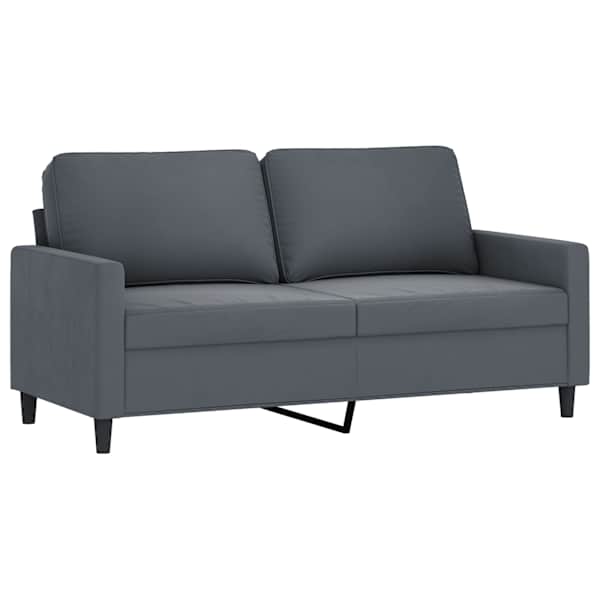 vidaXL 2-kohaline diivan, tumehall, 140 cm, samet