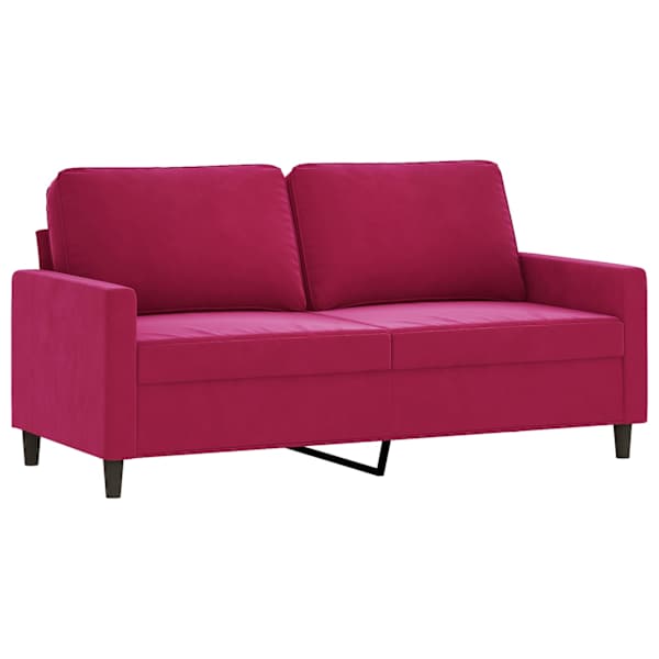 vidaXL 2-kohaline diivan, veinipunane, 140 cm, samet
