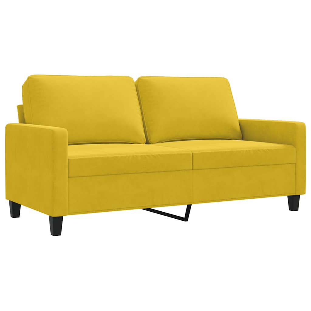 Thumbnail - vidaXL 2-Sitzer-Sofa Gelb 140 cm Samt
