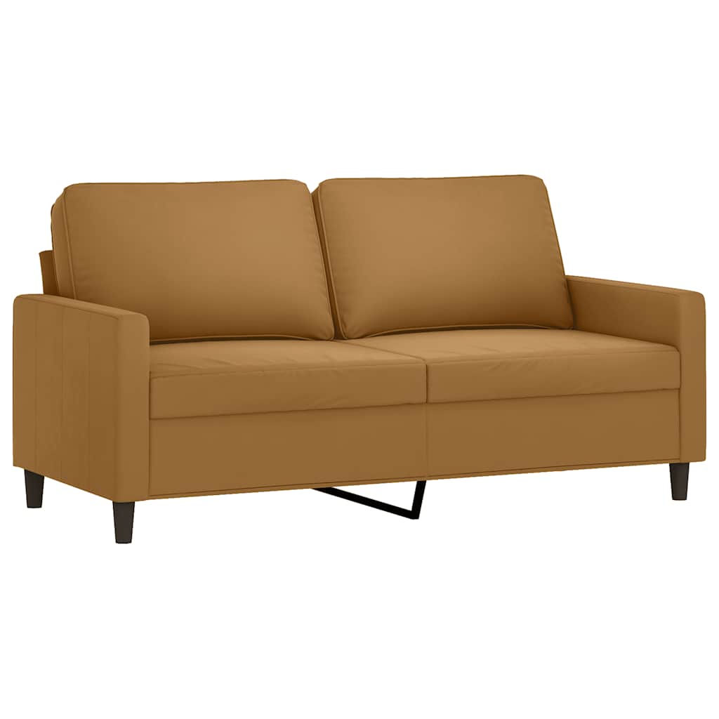 VidaXL Tweezitsbank 140 Cm Stof Bruin