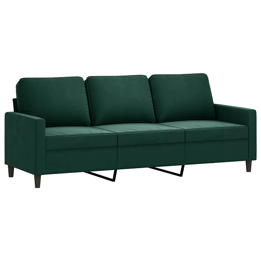 Thumbnail - vidaXL 3-Sitzer-Sofa Dunkelgrün 180 cm Samt