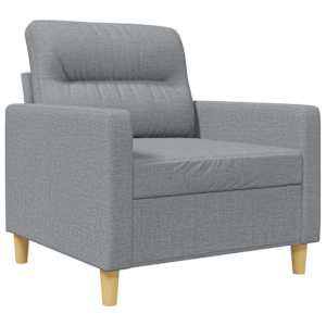 Křeslo světle šedé 60 cm textil - obrázek 2