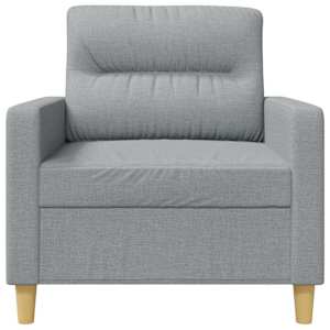 Křeslo světle šedé 60 cm textil - obrázek 4
