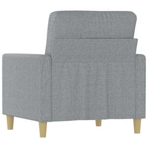 Křeslo světle šedé 60 cm textil - obrázek 6