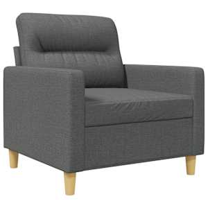 Křeslo tmavě šedé 60 cm textil - obrázek 2