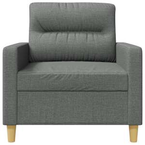 Křeslo tmavě šedé 60 cm textil - obrázek 4
