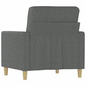 Křeslo tmavě šedé 60 cm textil - obrázek 6