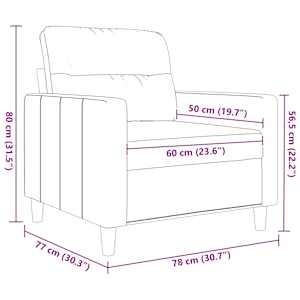 Křeslo tmavě šedé 60 cm textil - obrázek 9