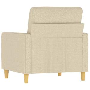 Křeslo krémové 60 cm textil - obrázek 6