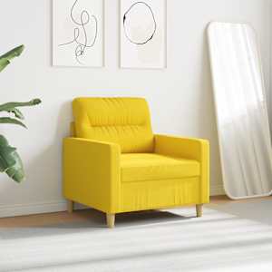 Křeslo světle žluté 60 cm textil - obrázek 3