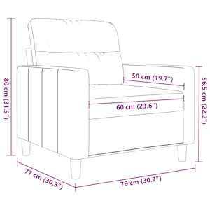 Křeslo světle žluté 60 cm textil - obrázek 9