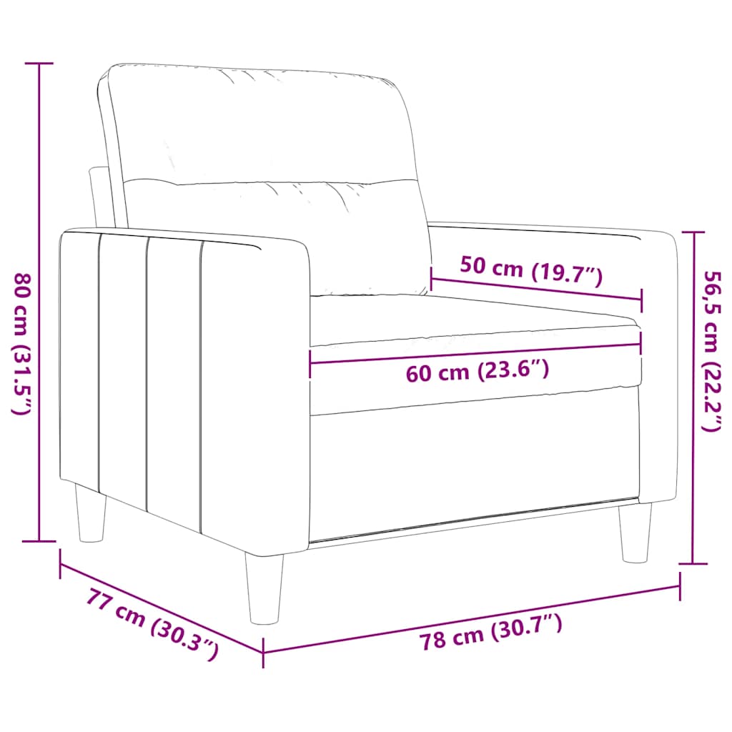 Fotelj vinsko rdeč 60 cm blago - slika 9