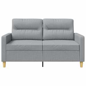 2místná pohovka světle šedá 120 cm textil - obrázek 4