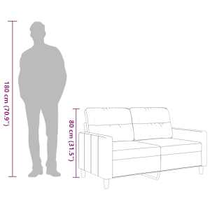 2místná pohovka světle šedá 120 cm textil - obrázek 10
