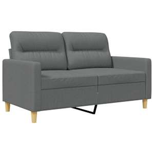 2místná pohovka tmavě šedá 120 cm textil - obrázek 2