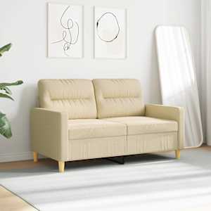 2místná pohovka krémová 120 cm textil - obrázek 3