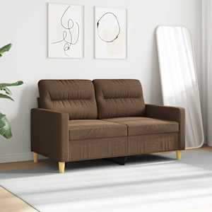 2místná pohovka hnědá 120 cm textil - obrázek 3