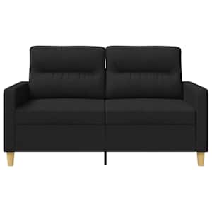 2místná pohovka černá 120 cm textil - obrázek 4