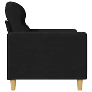 2místná pohovka černá 120 cm textil - obrázek 5