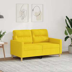 2místná pohovka světle žlutá 120 cm textil - obrázek 1