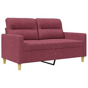 2místná pohovka vínová 120 cm textil - obrázek 2