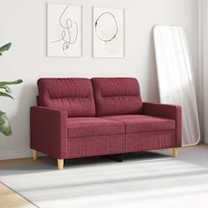 2místná pohovka vínová 120 cm textil - obrázek 3