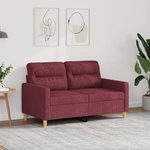 2místná pohovka vínová 120 cm textil - obrázek 1