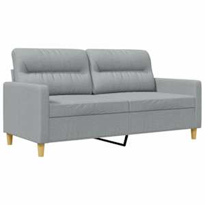 2místná pohovka světle šedá 140 cm textil - obrázek 2